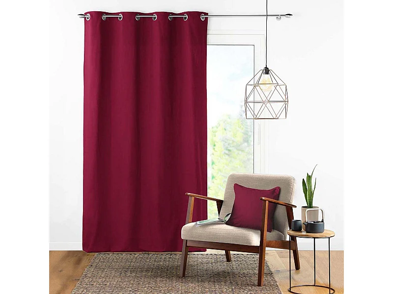Rideau à Oeillets "Panama" 140x240cm Bordeaux