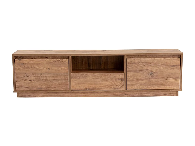 Meuble TV 3 portes rabattables et 1 niche ouverte L160 cm - VANGUARD