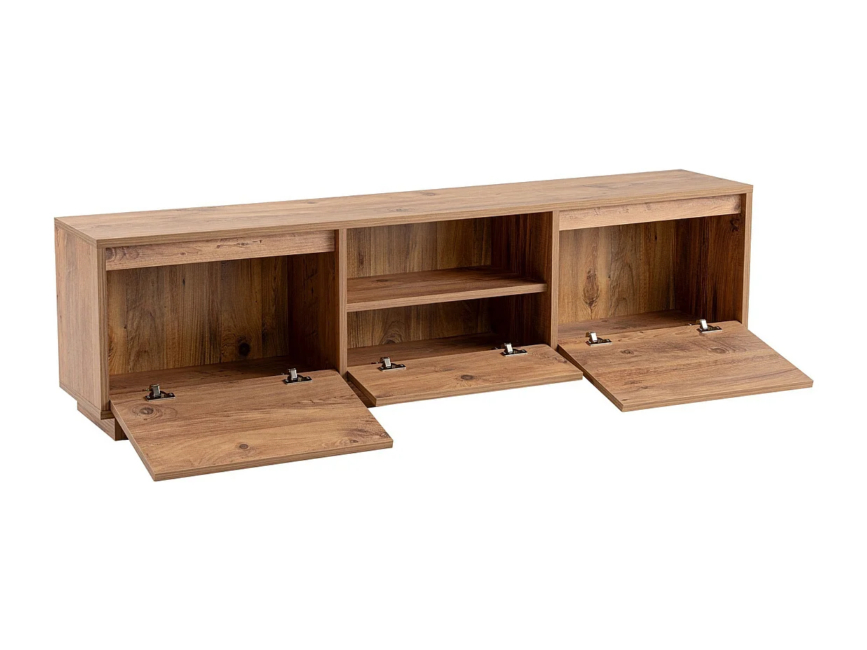 TV-Möbel mit 3 klappbaren Türen und 1 offenem Fach L160 cm - VANGUARD