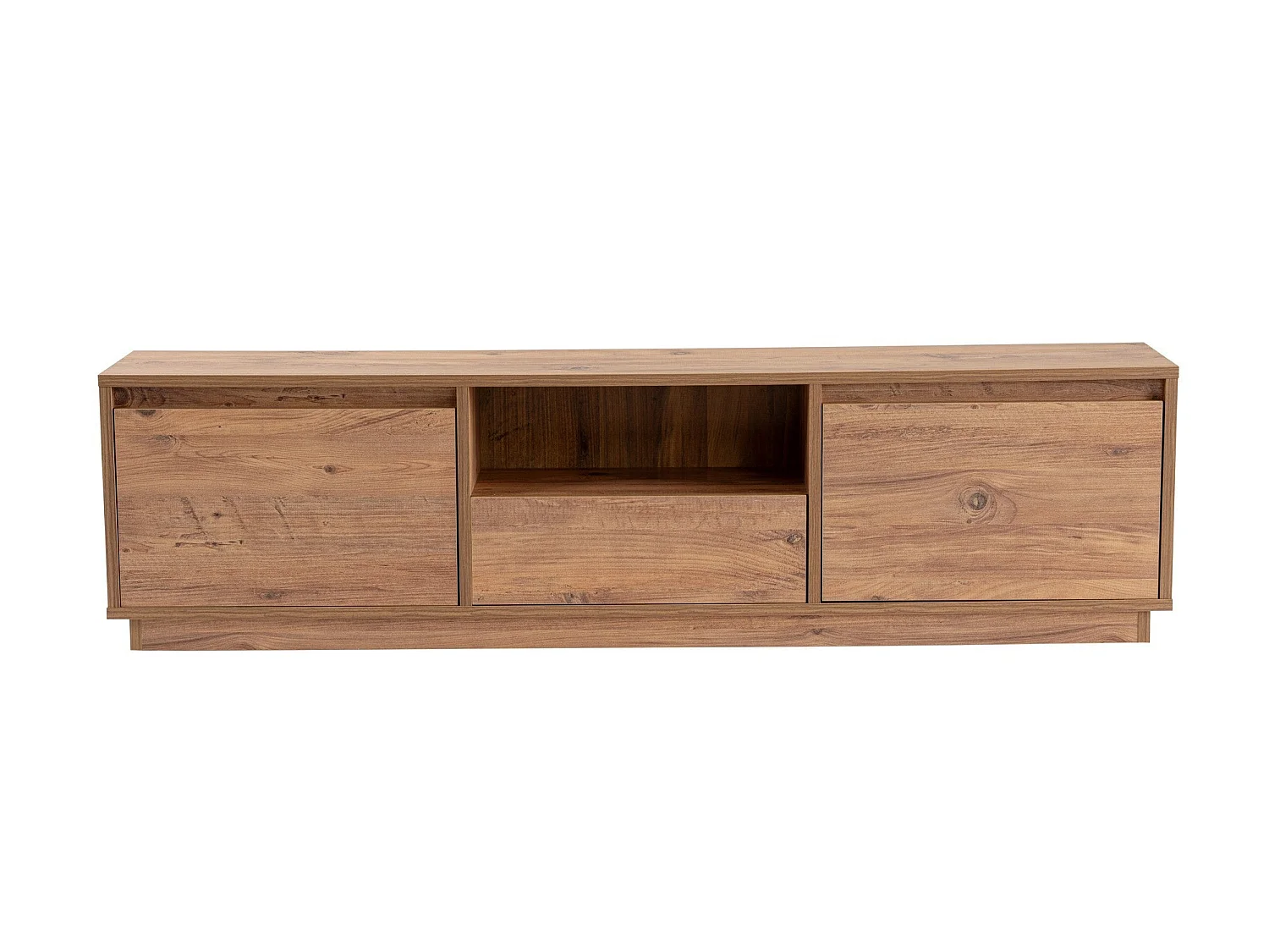 VANGUARD TV unit with 3 drop-down doors and 1 open niche, 160 cm wide