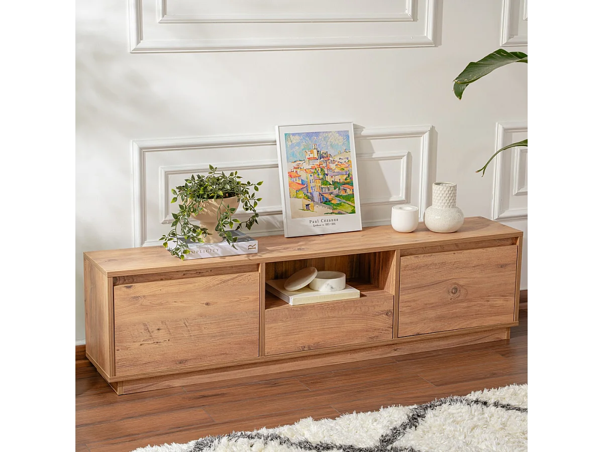 Mobile TV con 3 ante ribaltabili e 1 vano aperto L160 cm - VANGUARD