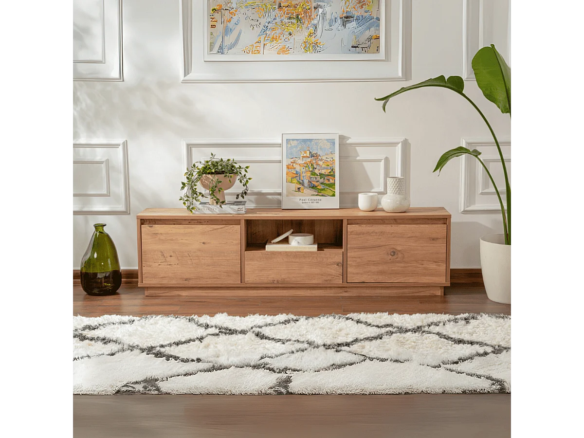 Mobile TV con 3 ante ribaltabili e 1 vano aperto L160 cm - VANGUARD