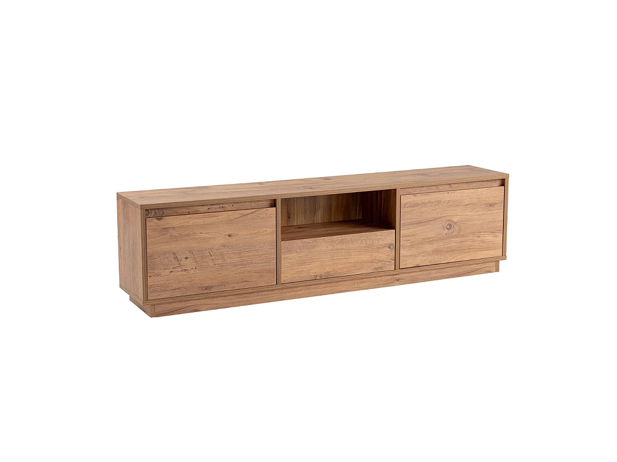 VANGUARD TV unit with 3 drop-down doors and 1 open niche, 160 cm wide