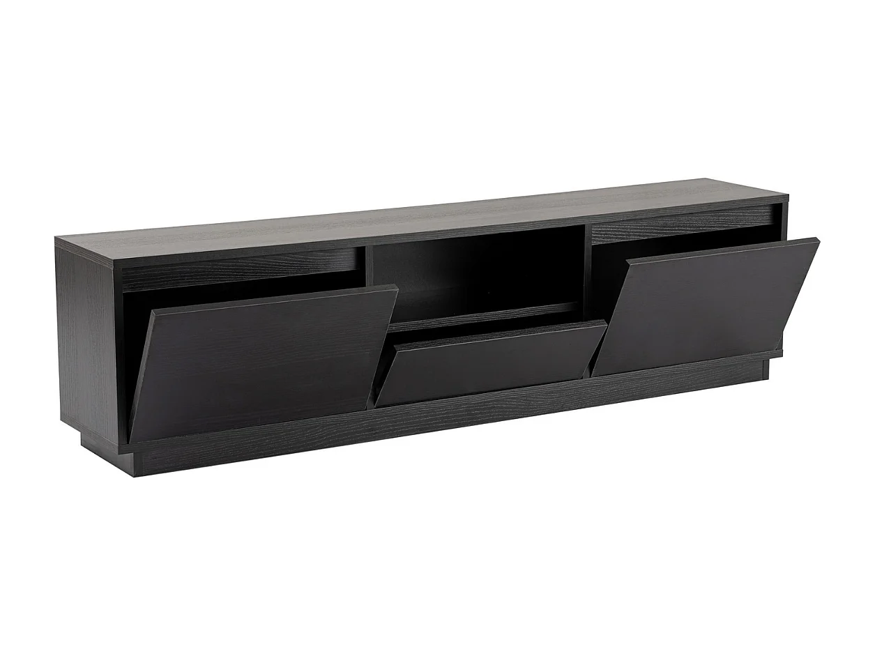 TV-meubel met 3 neerklapbare deuren en 1 open vak L160 cm - VANGUARD