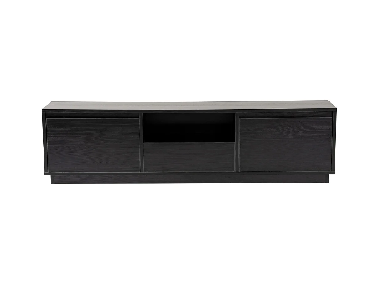 Meuble TV 3 portes rabattables et 1 niche ouverte L160 cm - VANGUARD