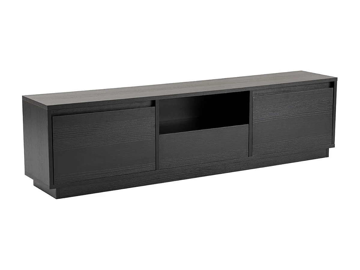 Meuble TV 3 portes rabattables et 1 niche ouverte L160 cm - VANGUARD