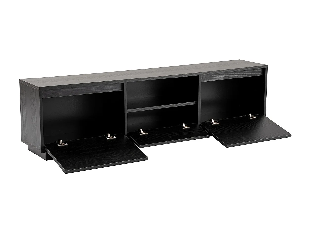 Meuble TV 3 portes rabattables et 1 niche ouverte L160 cm - VANGUARD