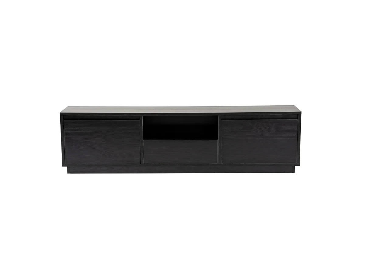 Meuble TV 3 portes rabattables et 1 niche ouverte L160 cm - VANGUARD