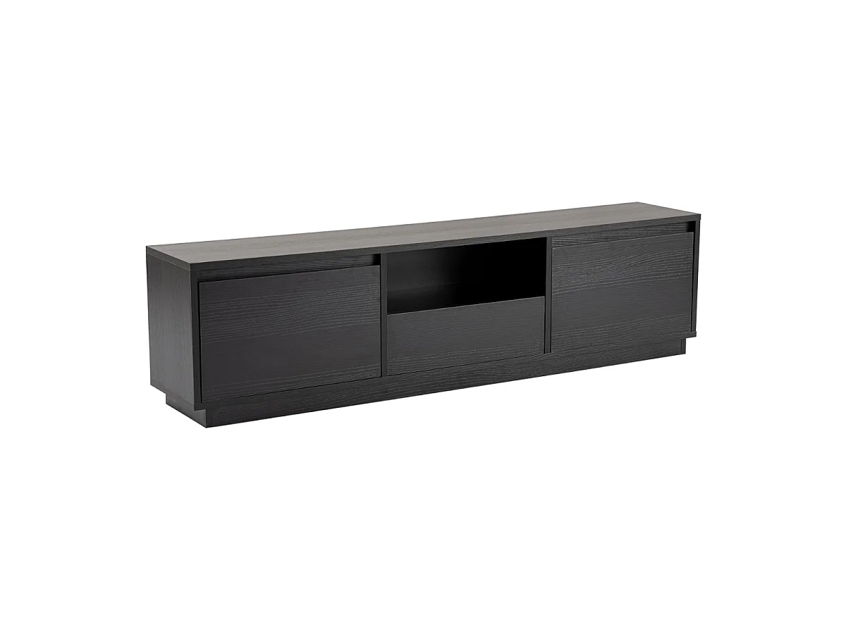 Meuble TV 3 portes rabattables et 1 niche ouverte L160 cm - VANGUARD