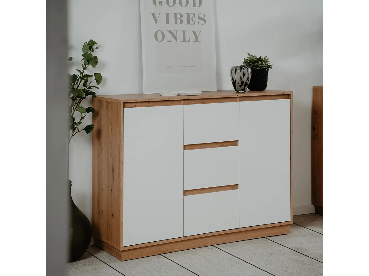 Buffet 2 portes et 3 tiroirs L117 cm - PHOENIX