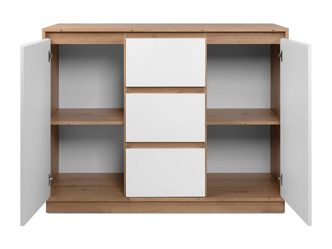 Buffet 2 portes et 3 tiroirs L117 cm - PHOENIX