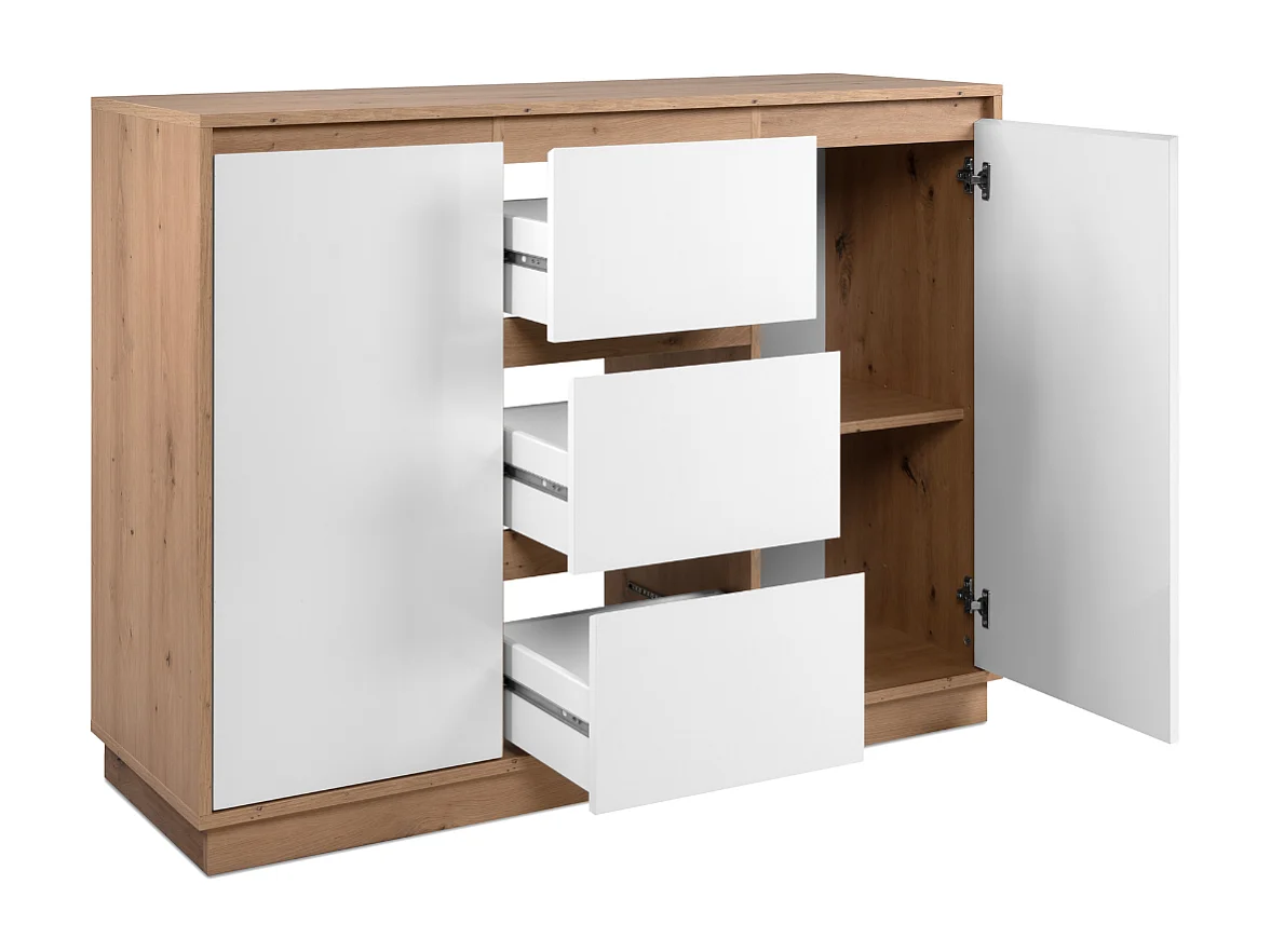 Buffet 2 portes et 3 tiroirs L117 cm - PHOENIX