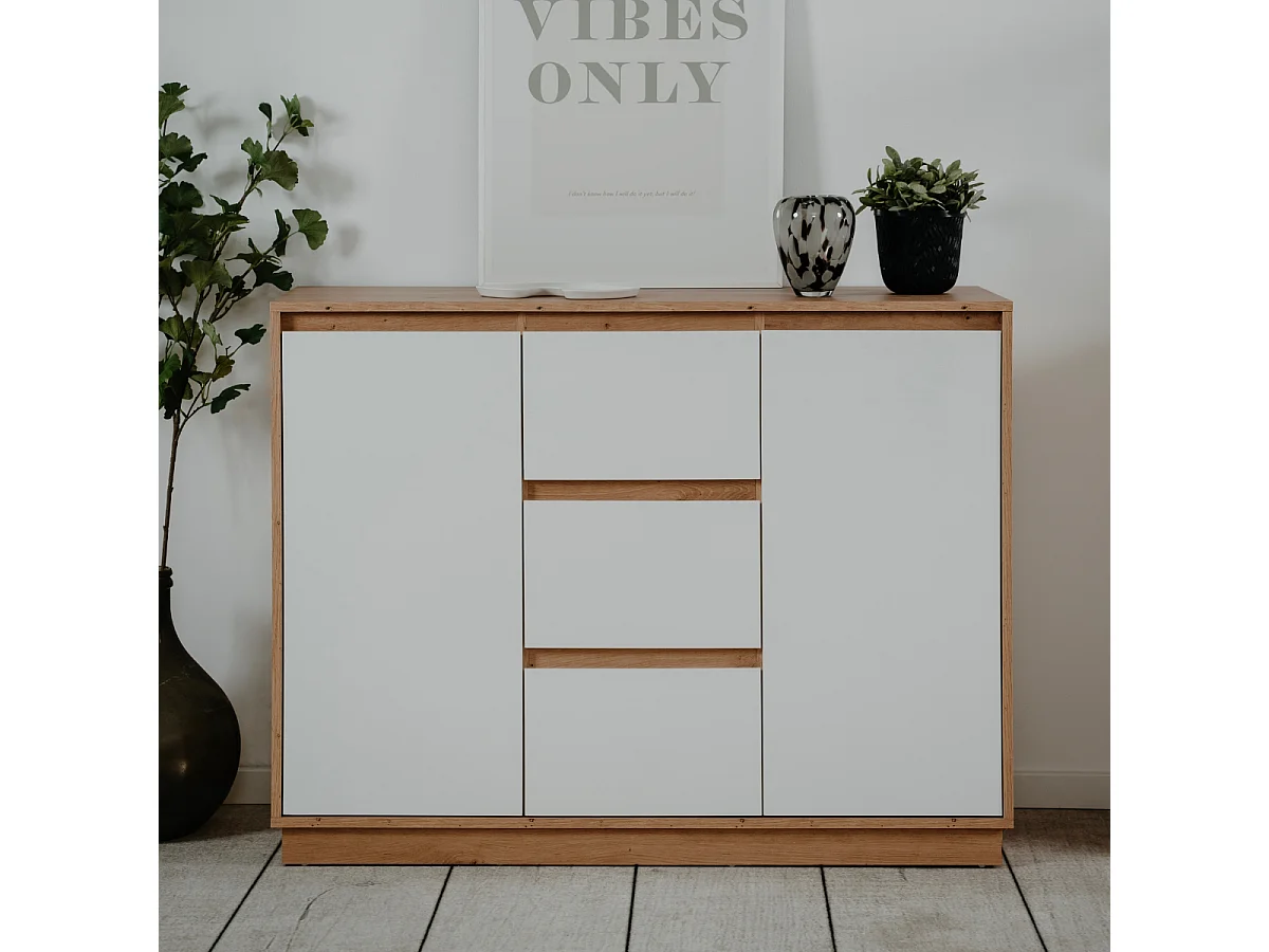 Buffetkast 2 deuren en 3 lades L117 cm - PHOENIX