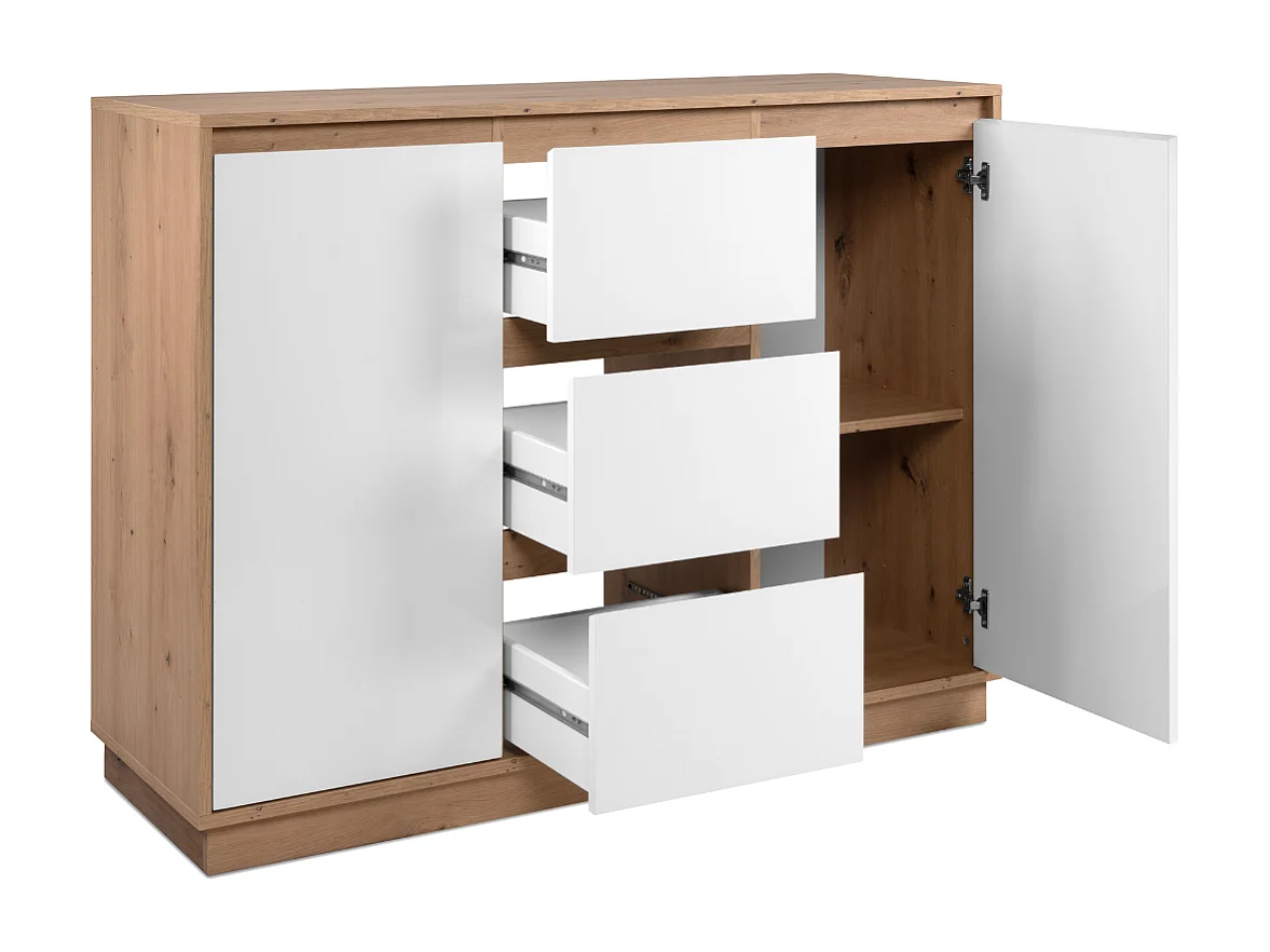 Buffetkast 2 deuren en 3 lades L117 cm - PHOENIX