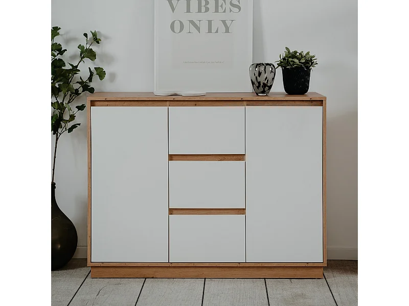 Buffet 2 portes et 3 tiroirs L117 cm - PHOENIX