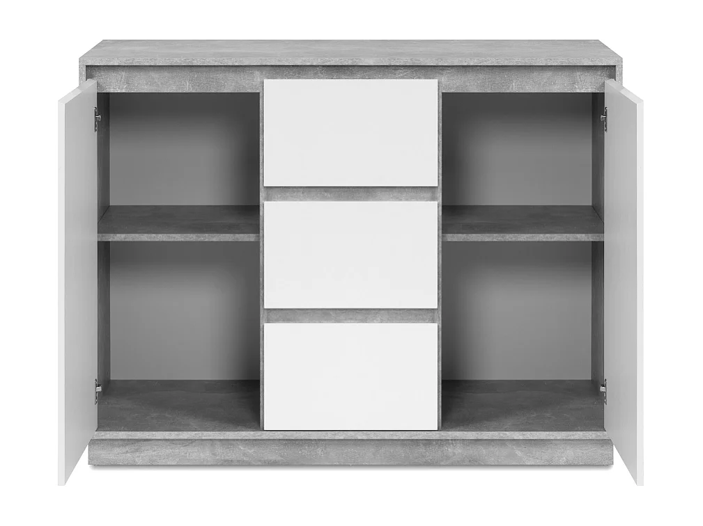 Anrichte 2 Türen und 3 Schubladen L117 cm - PHOENIX