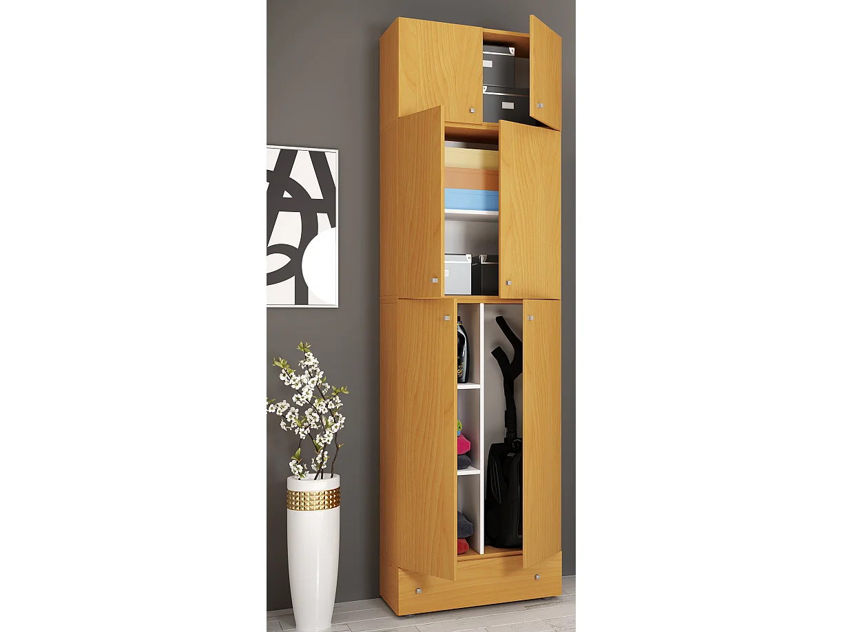 Holz Besenschrank Staubsauger Putzschrank Lona SA