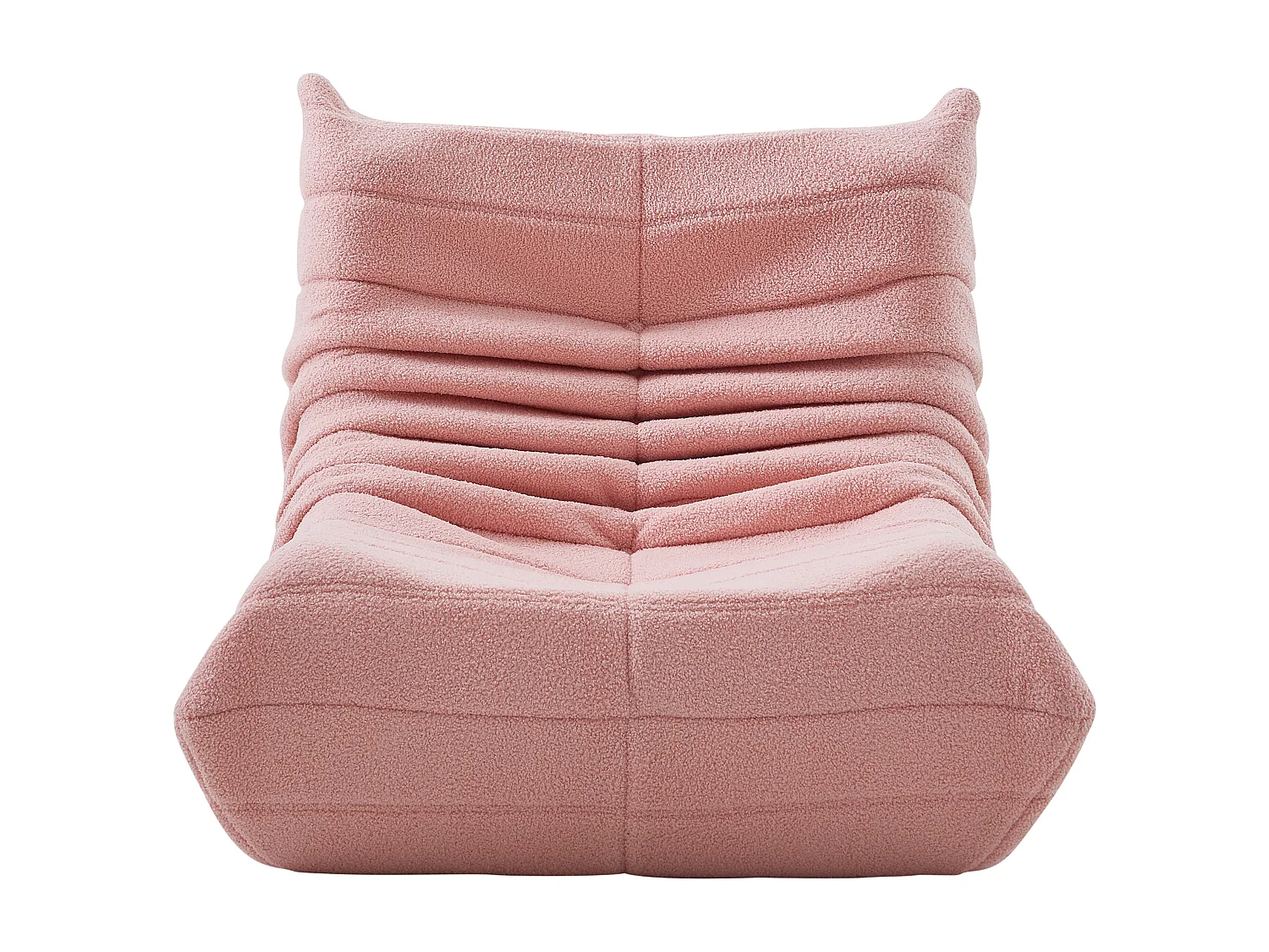 Fauteuil pouf - mousse haute densité - canapé pouf - fauteuil de salon - velours - Rose