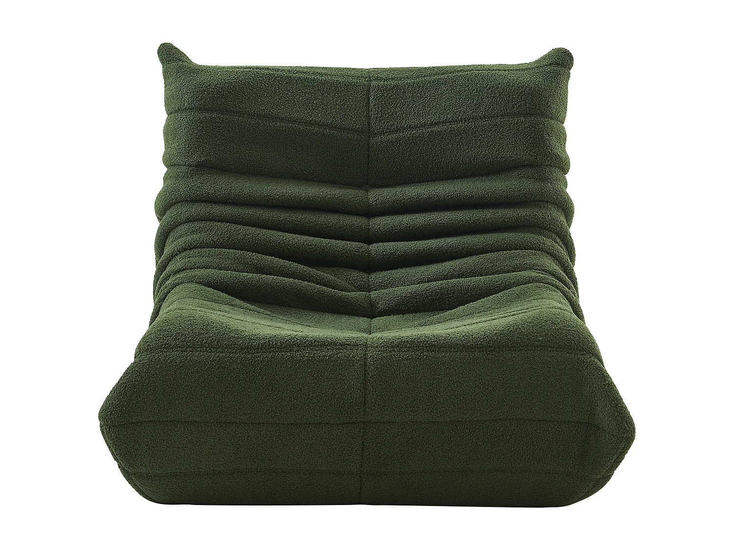 Fauteuil pouf - mousse haute densité - canapé pouf - fauteuil de salon - velours - Vert