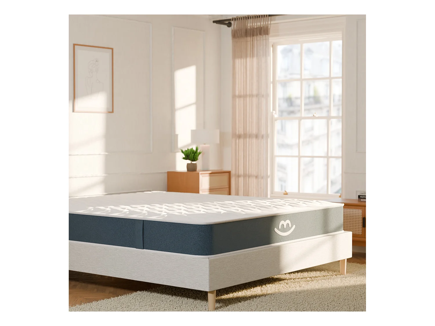 Matelas hybride mousse et ressorts 160x200 épais 22cm