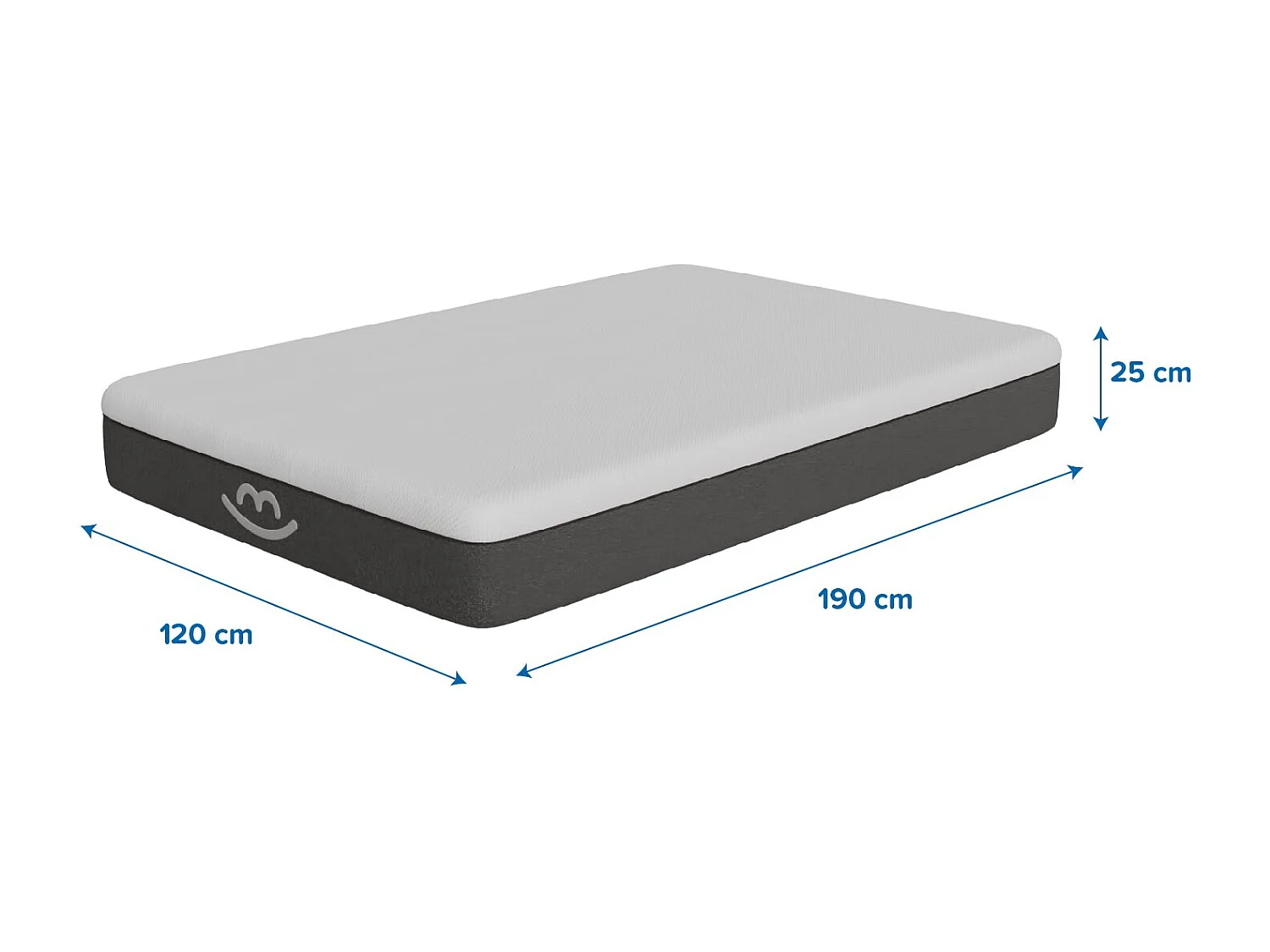 Matelas latex et mousse réversible - 120x190 épais 25cm