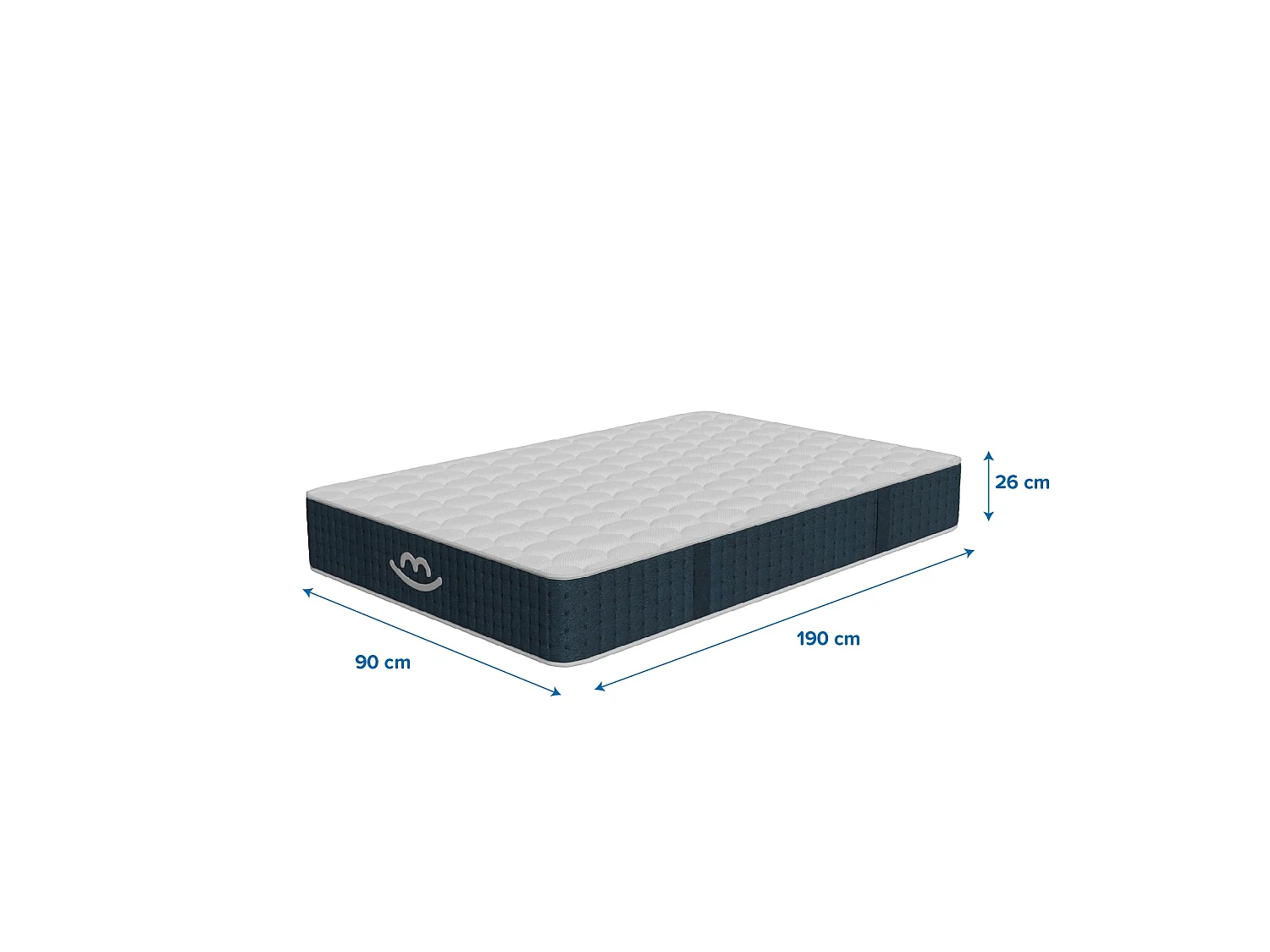 Matelas premium hybride mémoire de forme 90x190 épais 26cm