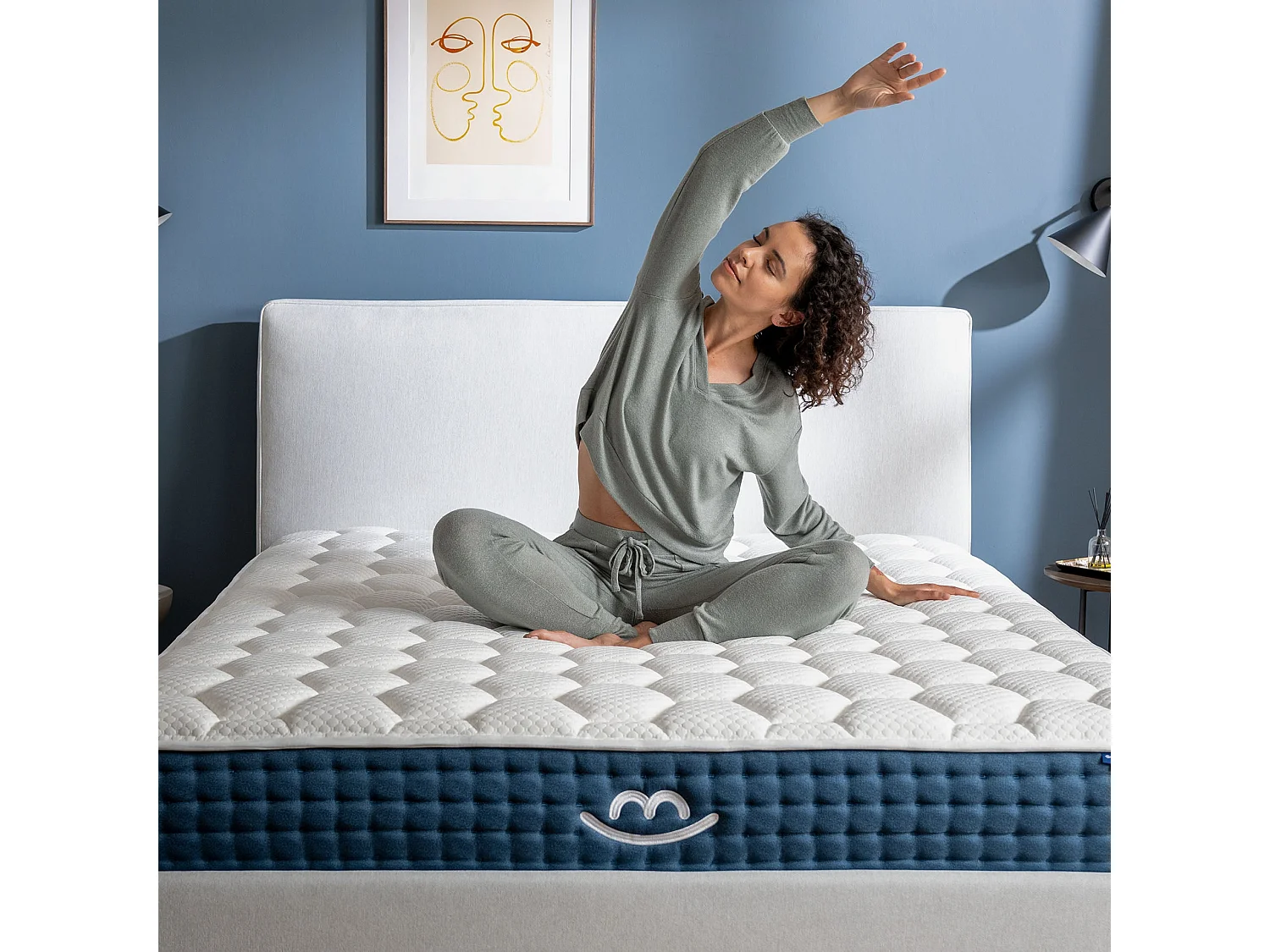 Matelas premium hybride mémoire de forme 90x190 épais 26cm