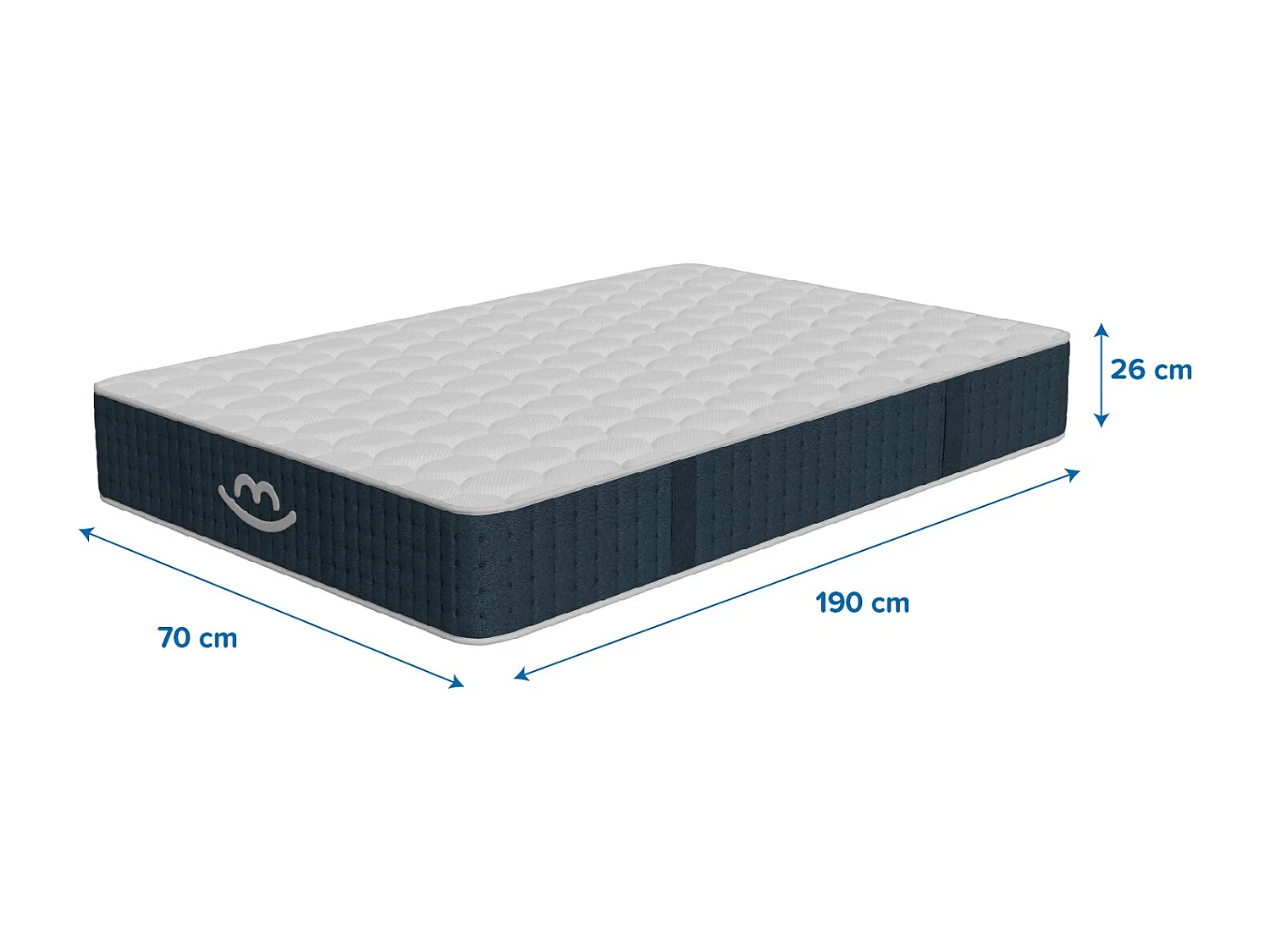 Matelas premium hybride mémoire de forme 70x190 épais 26cm