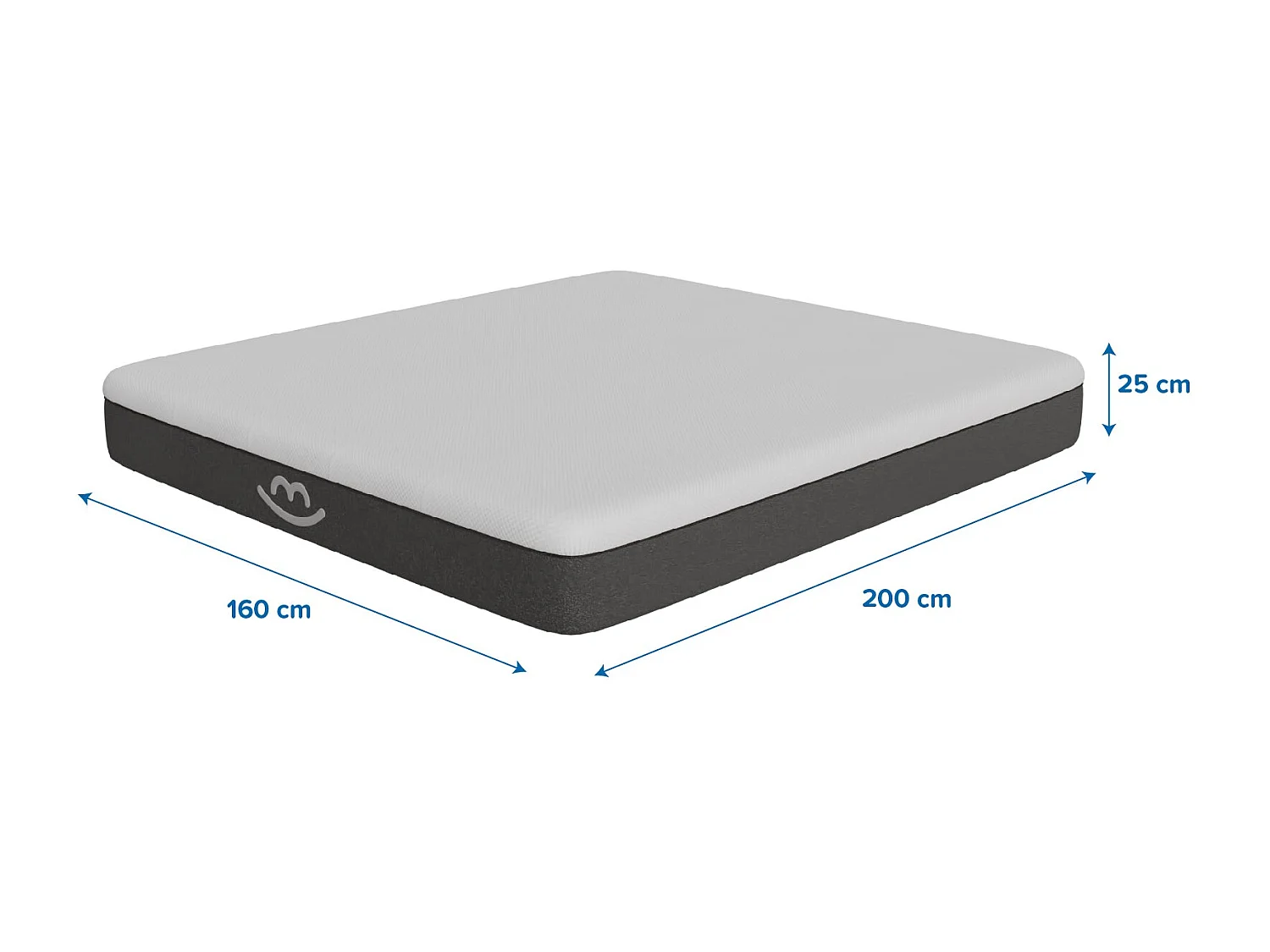 Matelas latex et mousse réversible - 160x200 épais 25cm