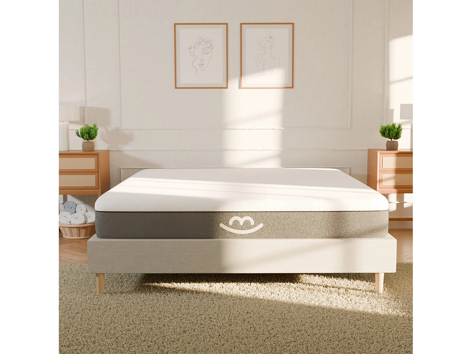 Matelas latex et mousse réversible - 140x190 épais 25cm