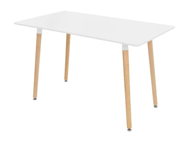 Mesa de comedor Mesa de cocina Mesa de madera Blanco 120x70cm Estructura de acero