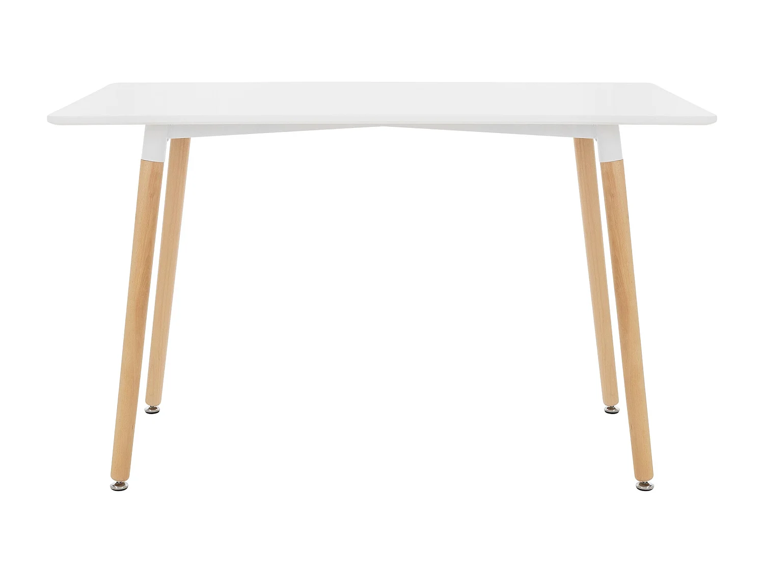Mesa de comedor Mesa de cocina Mesa de madera Blanco 120x70cm Estructura de acero