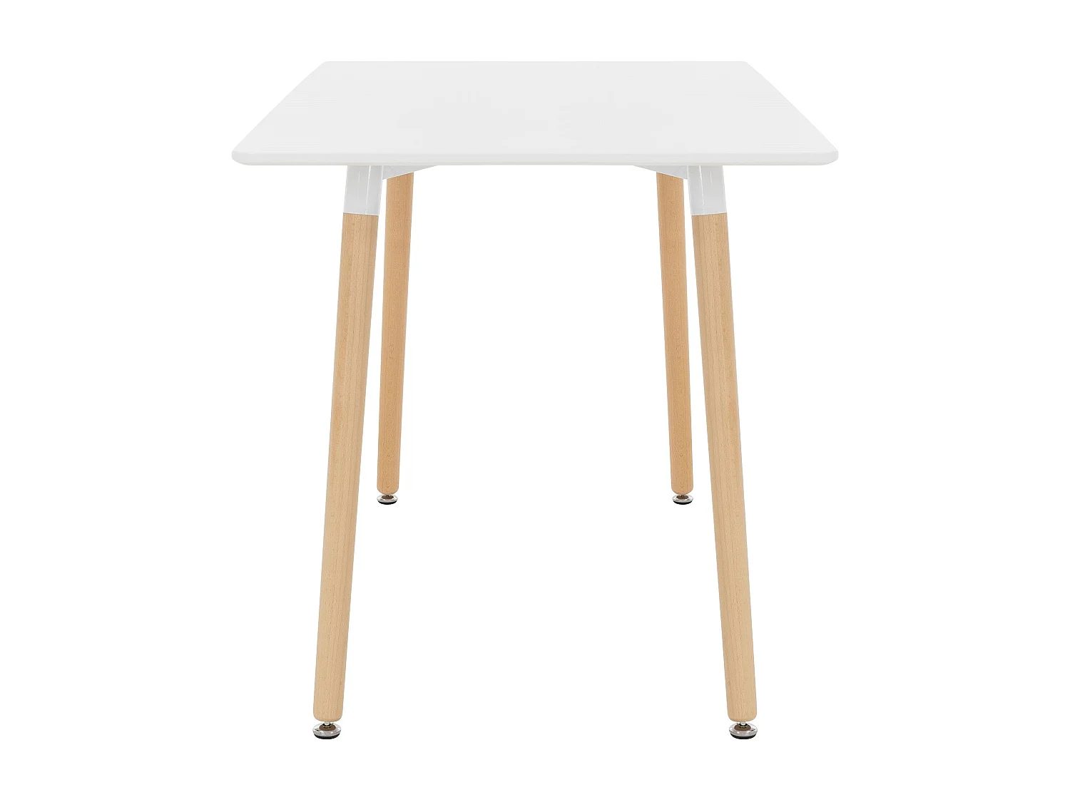 Mesa de comedor Mesa de cocina Mesa de madera Blanco 120x70cm Estructura de acero