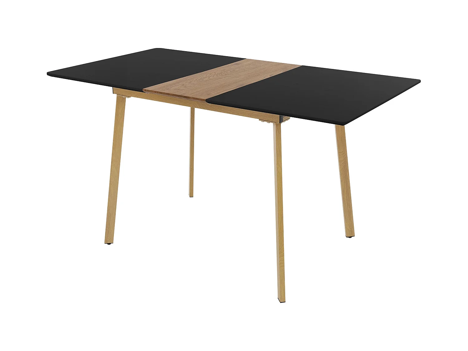 Table de salle à manger extensible Table de salle à manger Table de cuisine 110/140x75cm Noir