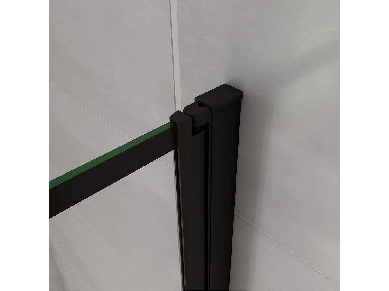 Parete Vasca Doccia 80xh.140cm Sopravasca Anta Girevole in Vetro Temperato 4 mm Trasparente con Bordo Nero Serigrafato