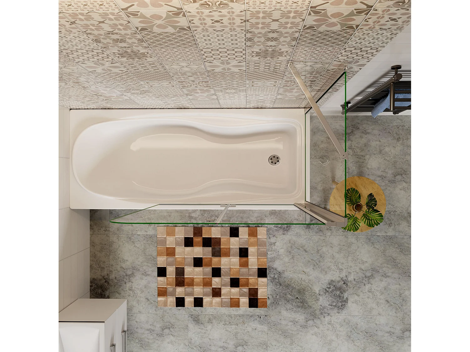 100x80cm Sopravasca Doccia Angolare Alta 140cm 2 Ante con 1 Lato Fisso Vetro 6 mm Temperato Trasparente Anticalcare Cromato Lucido