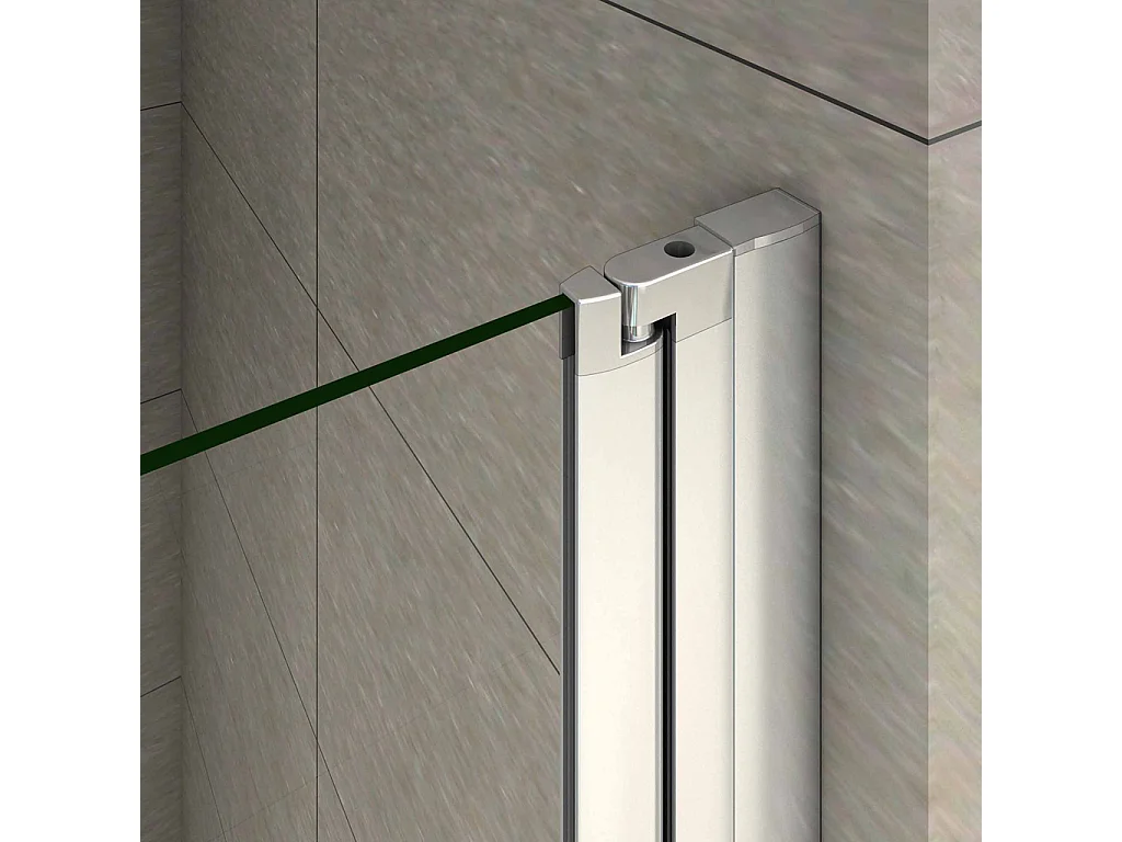 100x140 cm Parete Per Vasca Apribile 180 Gradi Montaggio Verso Destro Irreversibile in Vetro Temperato 6 mm Anticalcare Fascia Centrale Opaca