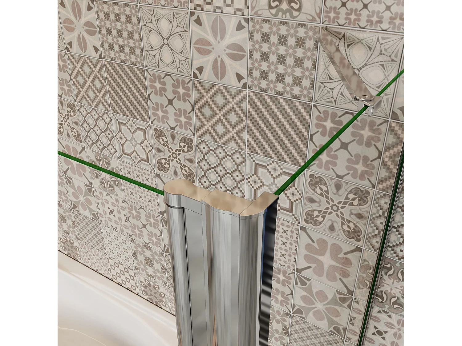 100x70cm Sopravasca Doccia Angolare Alta 140cm 2 Ante con 1 Lato Fisso Vetro 6 mm Temperato Trasparente Anticalcare Cromato Lucido