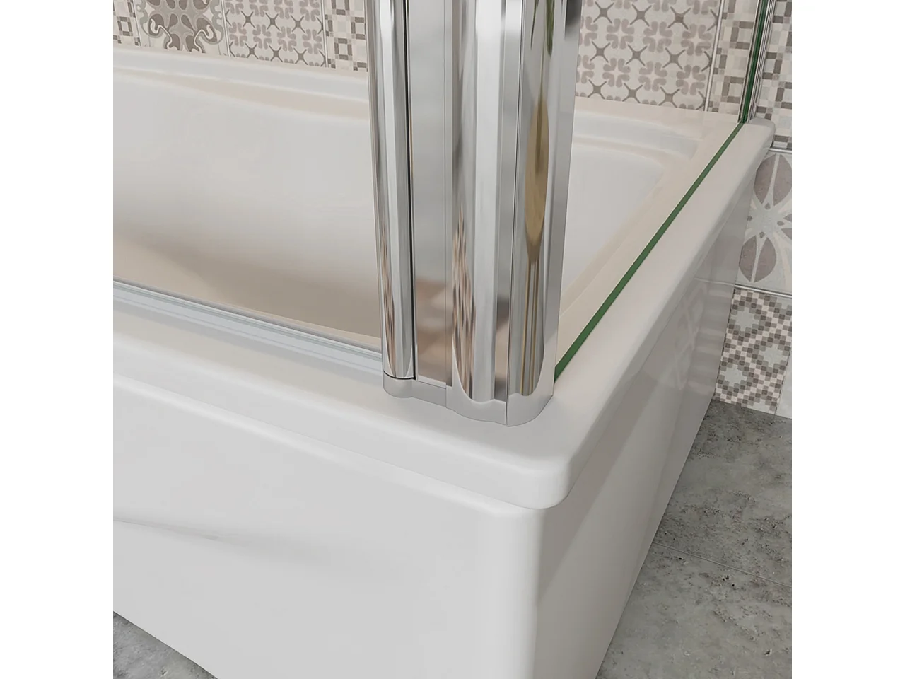 130x80cm Sopravasca Doccia Angolare Alta 140cm 3 Ante con 1 Lato Fisso Vetro 6 mm Temperato Trasparente Anticalcare Cromato Lucido