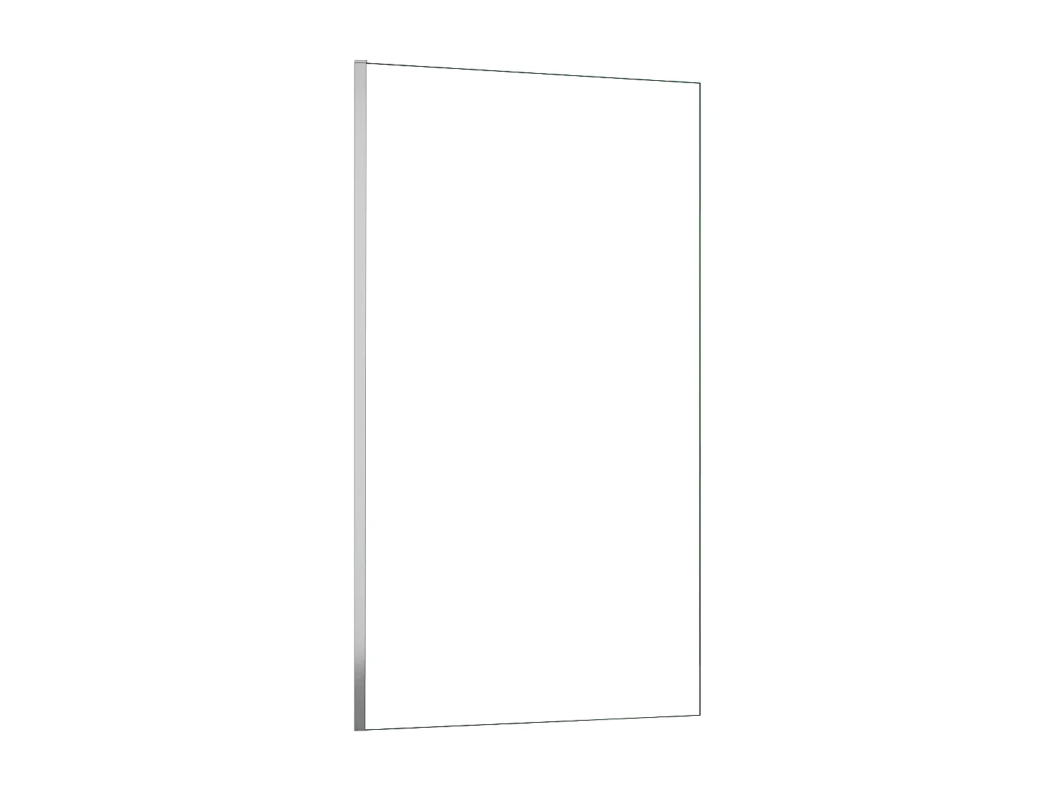 75x140 cm Sopravasca WALK IN Parete Fissa Doccia Per Vasca Pannello Singolo Vetro Temperato 6 mm Trasparente Anticalcare Cromato Lucido