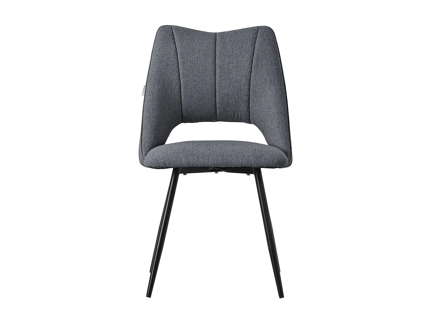 Lot de 4 chaises de salle à manger Chaise de cuisine Chaise de salon Chaise rembourrée Dossier Gris