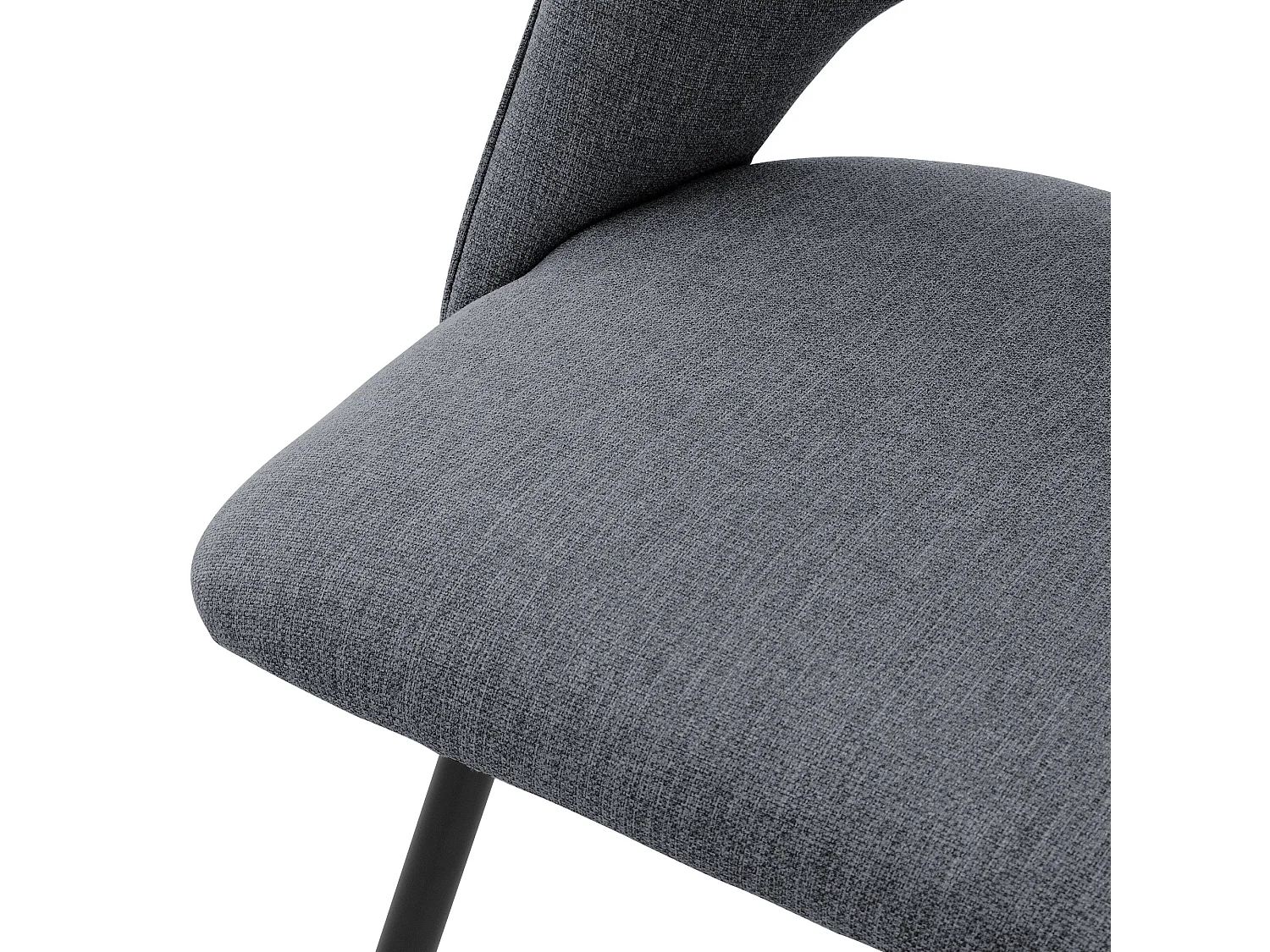 Lot de 4 chaises de salle à manger Chaise de cuisine Chaise de salon Chaise rembourrée Dossier Gris