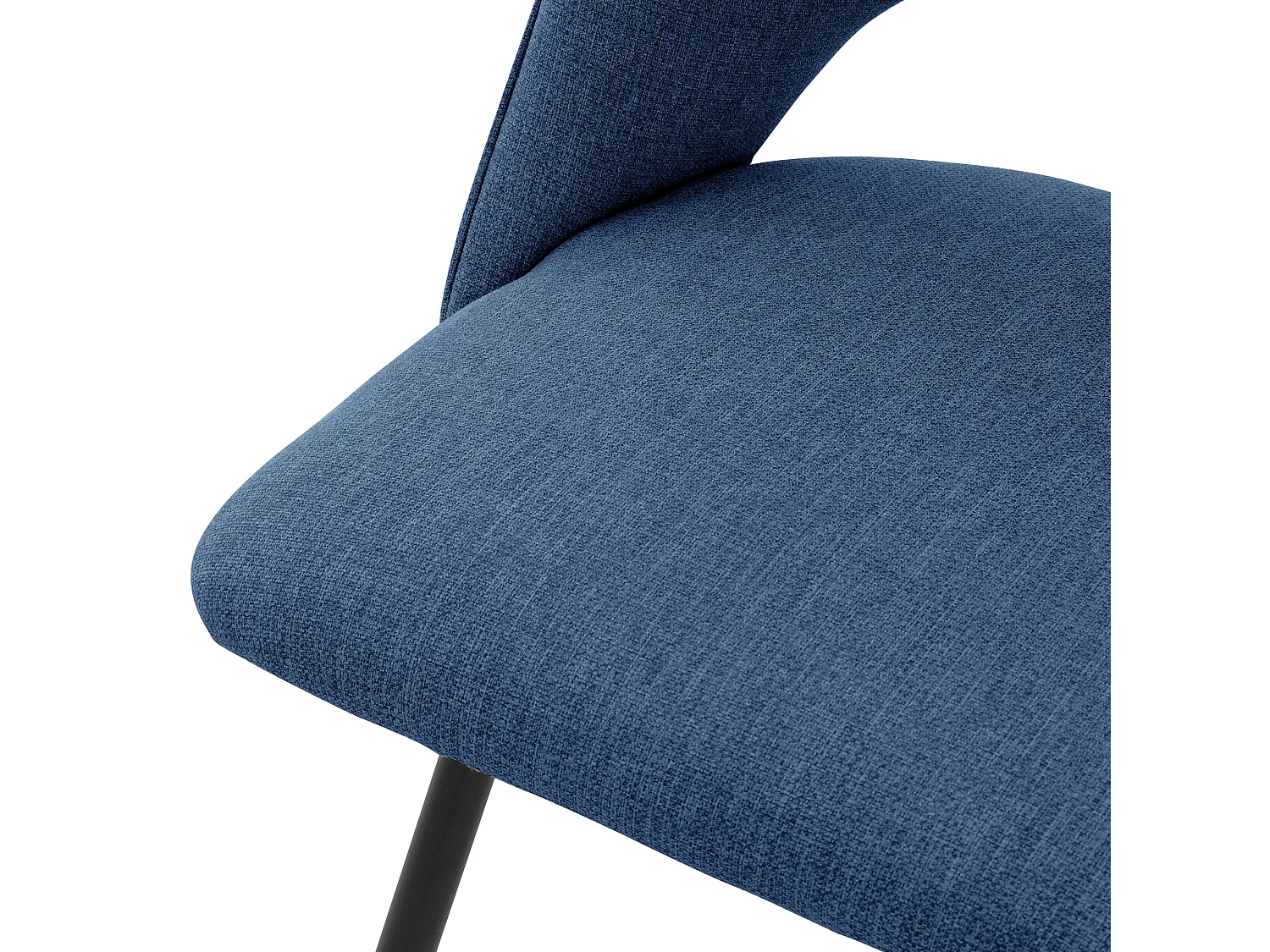 Lote de 4 sillas de comedor silla de cocina silla de salón silla tapizada respaldo azul