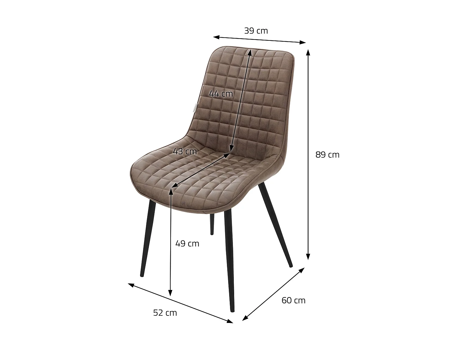 Lot de 6 chaises Chaises de salle à manger Chaises de cuisine Chaises de salon Marron Similicuir PU