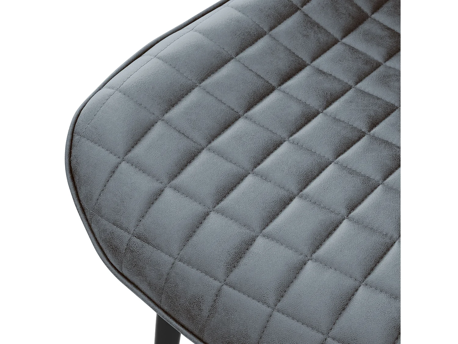 Lot de 2 chaises Chaise de salle à manger Chaise de cuisine Chaise de salon PU simili cuir Anthracite