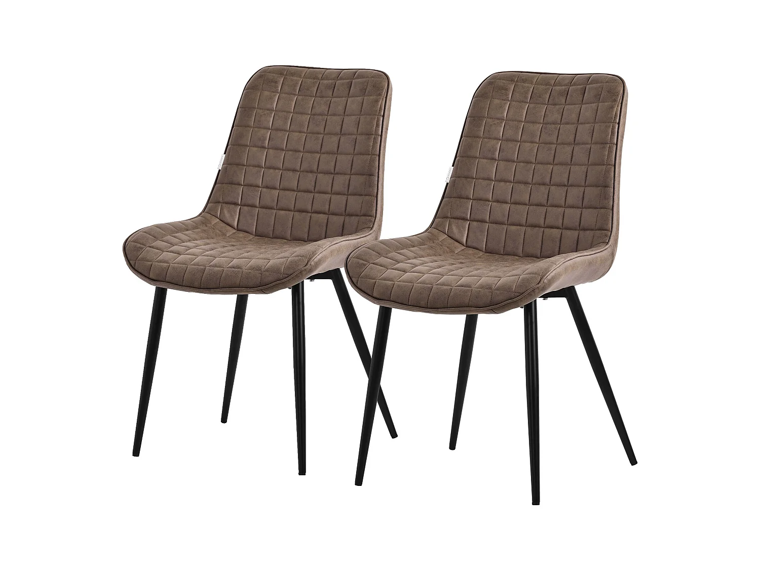 Lot de 2 chaises Chaise de salle à manger Chaise de cuisine Chaise de salon Marron Similicuir PU