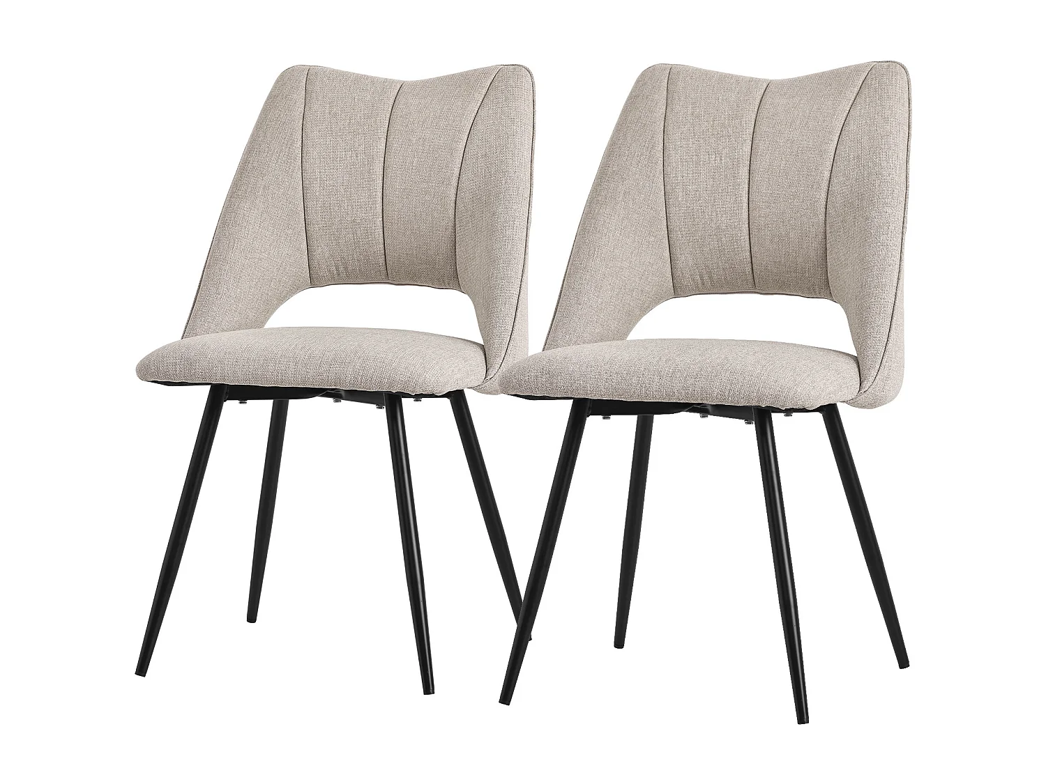 Lot de 2 chaises de salle à manger Chaise de cuisine Chaise de salon Dossier rembourré