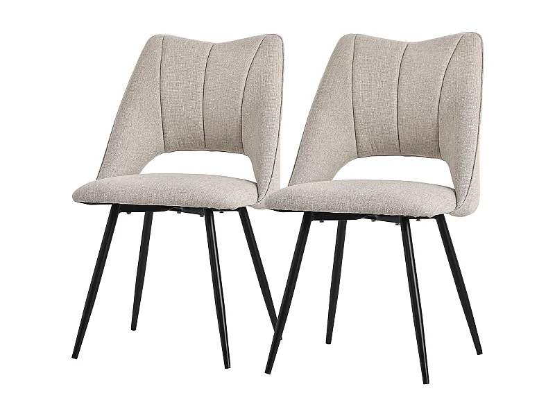 Juego de 2 sillas de comedor silla de cocina silla de salón respaldo silla tapizada