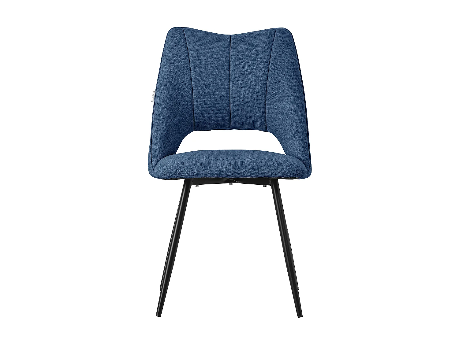 Lote de 2 sillas de comedor silla de cocina silla de salón respaldo tapizado azul