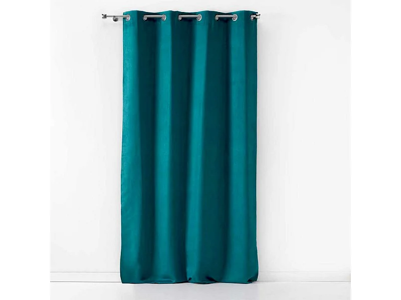 Rideau à Œillets "Sultane" 140x240cm Bleu Pétrole